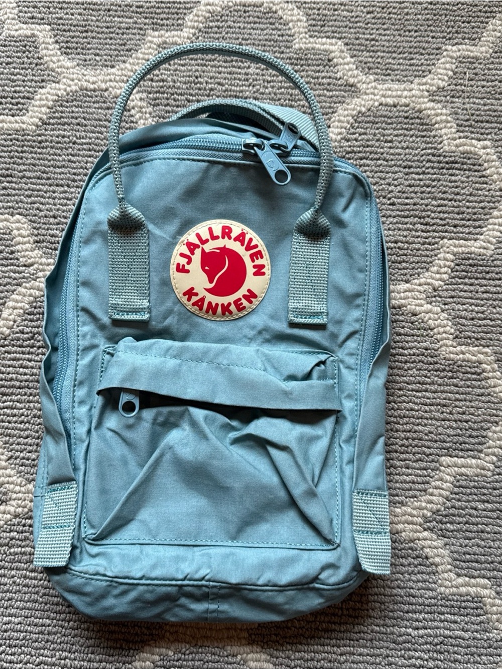 Fjällräven Kanken Mini Backpack in Sky Blue EUC
